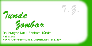 tunde zombor business card